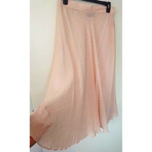 Vtg 70s/80s Flowy Chiffon Midi Skirt OAK